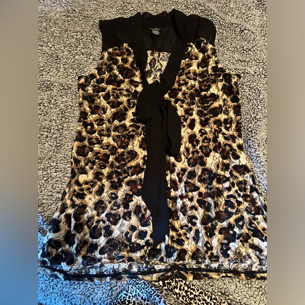 Lace Leopard Blouse